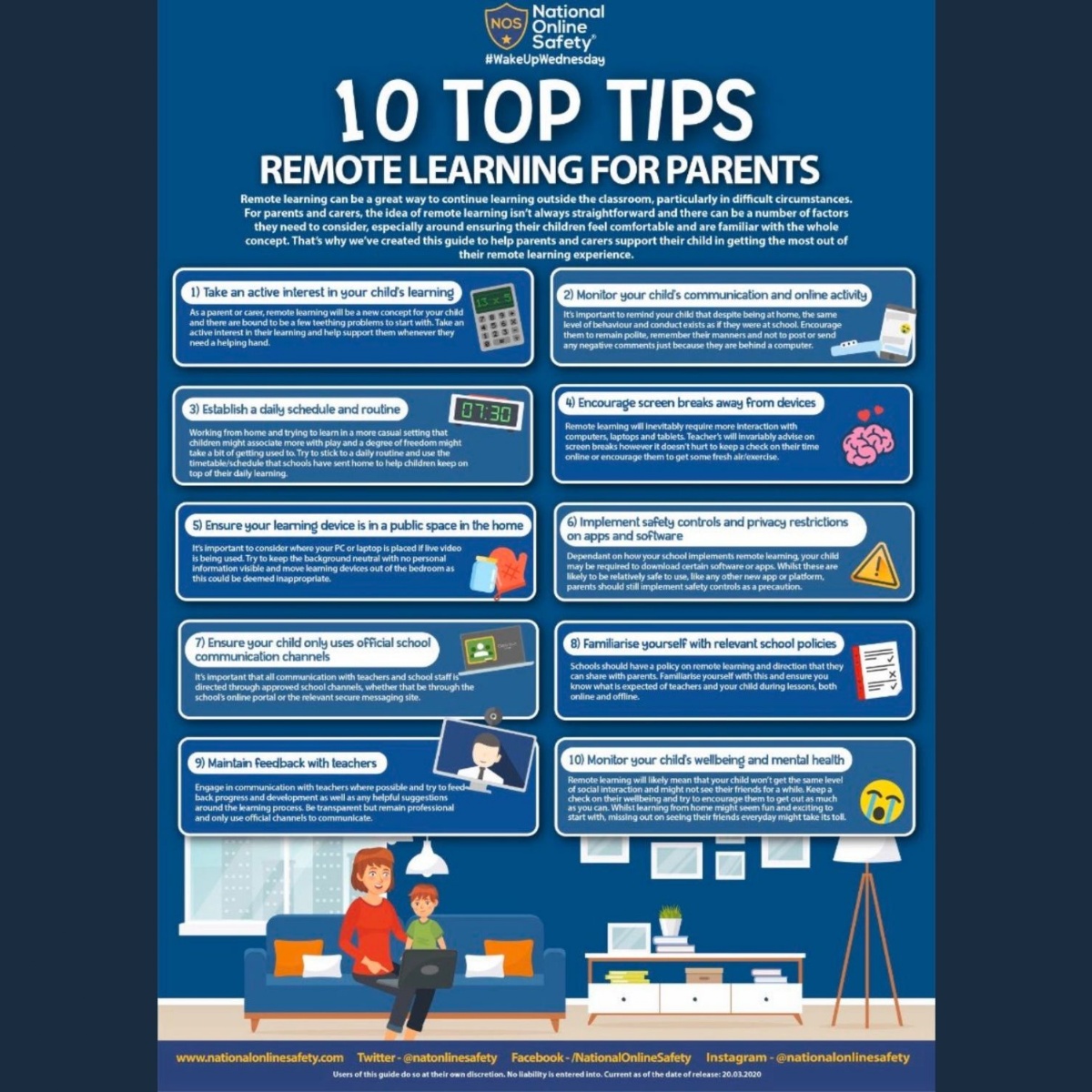 Lawnside Academy - 10 TOP TIPS - REMOTE LEARNING FOR PARENTS